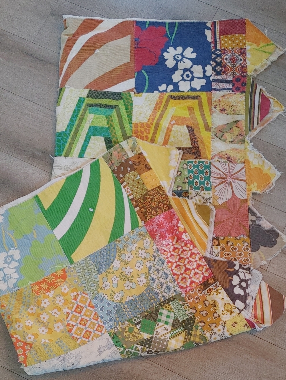 Colorful Patchwork Quilt Throw - Multicolor